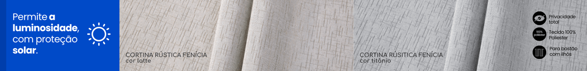 Banner cortinas que bloqueiam parcialmente a luminosidade
