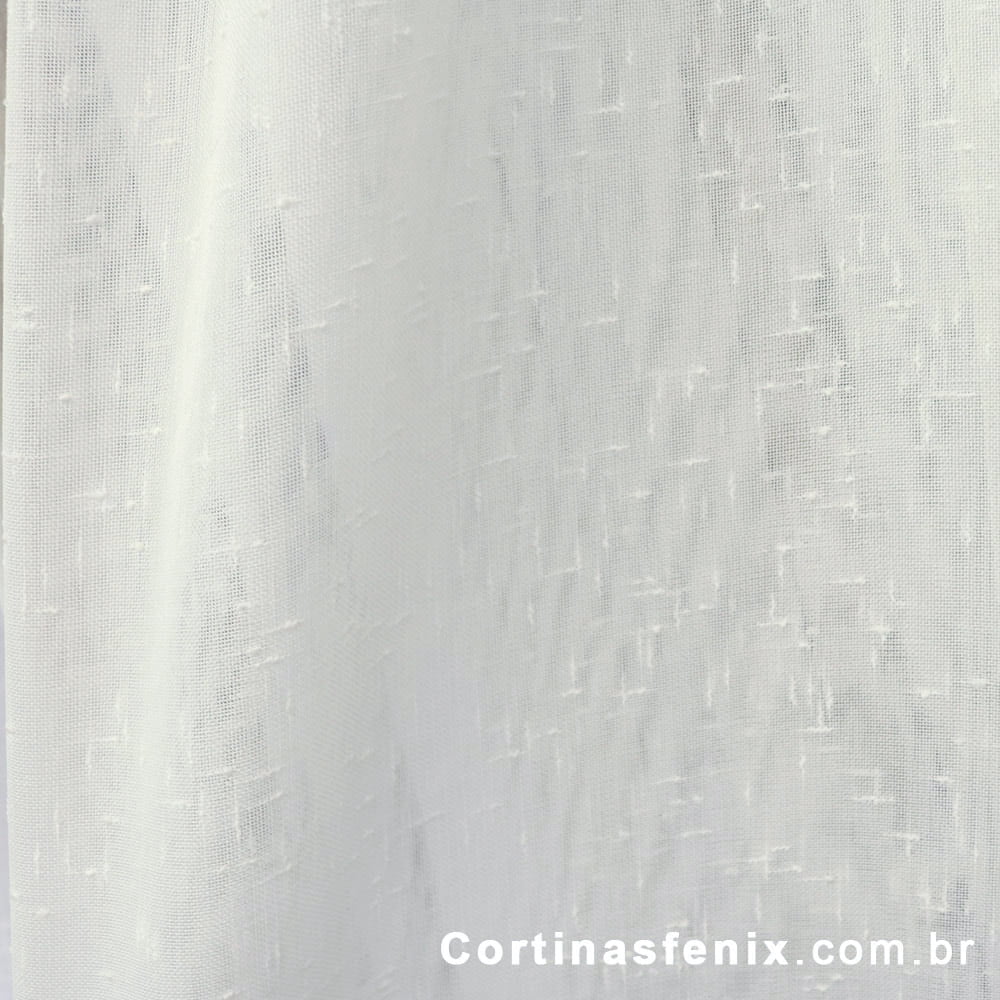 Voil Trabalhado Linen Look Especial Branco Largura 2,80m